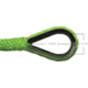 Extreme Max Boattector Solid Braid Mfp Anchor Line With Thimble - 3/8in x 50ft, Neon Green, 3006.2639