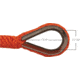 Extreme Max Boattector Solid Braid Mfp Anchor Line With Thimble - 3/8in x 50ft, Neon Orange, 3006.2636