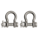 Extreme Max Boattector Stainless Steel Bolt Type Anchor Shackle, 1/4in, Pack of 2, 3006.8366.2