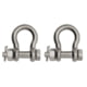 Extreme Max Boattector Stainless Steel Bolt Type Anchor Shackle, 1/4in, Pack of 2, 3006.8366.2