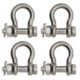 Extreme Max Boattector Stainless Steel Bolt Type Anchor Shackle, 1/4in, Pack of 4, 3006.8366.4