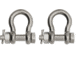 Extreme Max Boattector Stainless Steel Bolt Type Anchor Shackle, 7/16in, Pack of 2, 3006.8375.2