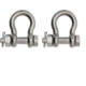 Extreme Max Boattector Stainless Steel Bolt Type Anchor Shackle, 7/16in, Pack of 2, 3006.8375.2