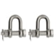 Extreme Max Boattector Stainless Steel Bolt Type Chain Shackle, 1/4in, Pack of 2, 3006.8339.2