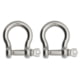 Extreme Max Boattector Stainless Steel Bow Shackle, 1/4in, Pack of 2, 3006.8288.2