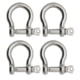 Extreme Max Boattector Stainless Steel Bow Shackle, 1/4in, Pack of 4, 3006.8288.4