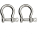 Extreme Max Boattector Stainless Steel Bow Shackle, 5/8in, Pack of 2, 3006.8299.2