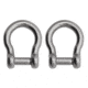 Extreme Max Boattector Stainless Steel Bow Shackle With No Snag Pin, 3/8in, Pack of 2, 3006.8411.2