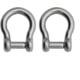 Extreme Max Boattector Stainless Steel Bow Shackle With No Snag Pin, 1/4in, Pack of 2, 3006.8405.2