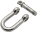 Extreme Max Boattector Stainless Steel D Shackle, 1/4in, Pack of 2, 3006.8237.2