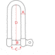 Extreme Max Boattector Stainless Steel Long D Shackle, 1/2in, 3006.8209
