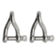 Extreme Max Boattector Stainless Steel Twist Shackle, 5/16in, Pack of 2, 3006.8216.2