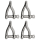 Extreme Max Boattector Stainless Steel Twist Shackle, 3/8in, Pack of 4, 3006.8219.4