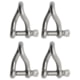 Extreme Max Boattector Stainless Steel Twist Shackle, 3/8in, Pack of 4, 3006.8219.4