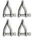 Extreme Max Boattector Stainless Steel Twist Shackle, 1/4in, Pack of 4, 3006.8213.4