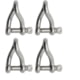 Extreme Max Boattector Stainless Steel Twist Shackle, 1/4in, Pack of 4, 3006.8213.4