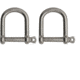 Extreme Max Boattector Stainless Steel Wide D Shackle, 5/16in, Pack of 2, 3006.8228.2