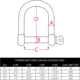 Extreme Max Boattector Stainless Steel Wide D Shackle, 5/16in, Pack of 4, 3006.8228.4