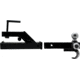 Extreme Max Clamp On Tractor Bucket Receiver Adapter And Tri Ball Hitch w/ Tow Hook, 5001.1376