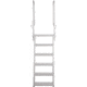 Extreme Max Delu x e Flip Up Dock Ladder w/ Welded Step Assembly 6 Step, 3005.3919