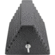 Extreme Max Heavy Duty Rubber Wheel Chock With Eyebolt, 5001.5775