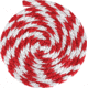 Extreme Max Solid Braid Mfp Utility Rope - 1/2in x 25, Red / White, 3008.0172
