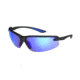 Extreme Optiks EO PC 1801 Sunglasses, Rubberized Metallic Gray Frame, Smoke with Blue Mirror Lenses, 10242521.FGX