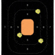EZ-Aim 15548 Splash Reactive Trainer Kit Self-Adhesive Paper Handgun Yellow Oval