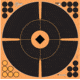EZ-Aim Adhesive Paper Splash Shooting Targets, Crosshair Bullseye, 12-Pack, Black/Orange, 12 in x 12 in, 15376