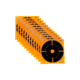 EZ-Aim Adhesive Splash Bullseye Target, Orange, 6X6, 15255