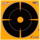 EZ-Aim Adhesive Splash Bullseye Target, Orange, 6X6, 15255