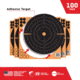 EZ-Aim Allen Adhesive Paper Splash Shooting Targets Bullseye 12in Square Black/Orange 100/ct, 15305