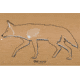 EZ-Aim Coyote Silhouette Paper Shooting Target, Corrugated, Appx. 35x 23,in Tan, 15731