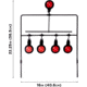 EZ-Aim Deflector Resetting Spinner Target System, Black/Red, 16 in x 22.5 in, 15340