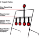 EZ-Aim Deflector Resetting Spinner Target System, Black/Red, 16 in x 22.5 in, 15340
