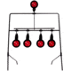 EZ-Aim Deflector Resetting Spinner Target System, Black/Red, 16 in x 22.5 in, 15340