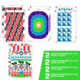 EZ-Aim Fun Get the Game On Paper Shooting Targets, 12inW x 18inH, 8-Pack, Multi, 15642