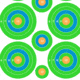 EZ-Aim Fun Group Paper Shooting Targets, 12inW x 18inH, 8-Targets, Multi, 15643