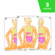 EZ-Aim Fun Makin Bones About It Silhouette Paper Shooting Target, 23inW x 35inH, 3-Pack, 15656