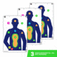 EZ-Aim Fun Shot Commander Paper Shooting Targets, 23inW x 35inH, 3-Pack, Multi, 15654
