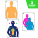 EZ-Aim Fun Tough Crowd Paper Shooting Targets, 23inW x 35inH, 3-Targets, Multi, 15658