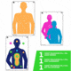 EZ-Aim Fun Tough Crowd Paper Shooting Targets, 23inW x 35inH, 3-Targets, Multi, 15658