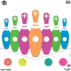 EZ-Aim Fun Triggering More Fun Paper Shooting Targets, 12inW x 12inH, 9-Pack, Multi, 15640