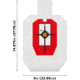 EZ-Aim Hardrock AR500 IPSC Silhouette Shooting Target, White/Red/Black, 14.875 in x 9 in, 15371