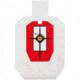 EZ-Aim Hardrock AR500 IPSC Silhouette Shooting Target, White/Red/Black, 14.875 in x 9 in, 15371