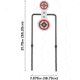 EZ-Aim Hardrock AR500 Round Spinner Targets and Stand, Rimfire Rounds, Centerfire Pistols, White/Red/Black, 7.375W x 21.75H, 15344