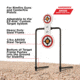 EZ-Aim Hardrock AR500 Round Spinner Targets and Stand, Rimfire Rounds, Centerfire Pistols, White/Red/Black, 7.375W x 21.75H, 15344