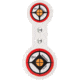 EZ-Aim Hardrock AR500 Round Spinner Targets and Stand, Rimfire Rounds, Centerfire Pistols, White/Red/Black, 7.375W x 21.75H, 15344
