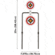 EZ-Aim Hardrock AR500 Round Spinner Targets &amp; Stand, Rimfire Rounds &amp; Centerfire Pistols, 7.375W x 23H, White/Red/Black, White/Red/Black, 7.375W x 23H, 15366
