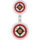 EZ-Aim Hardrock AR500 Round Spinner Targets &amp; Stand, Rimfire Rounds &amp; Centerfire Pistols, 7.375W x 23H, White/Red/Black, White/Red/Black, 7.375W x 23H, 15366